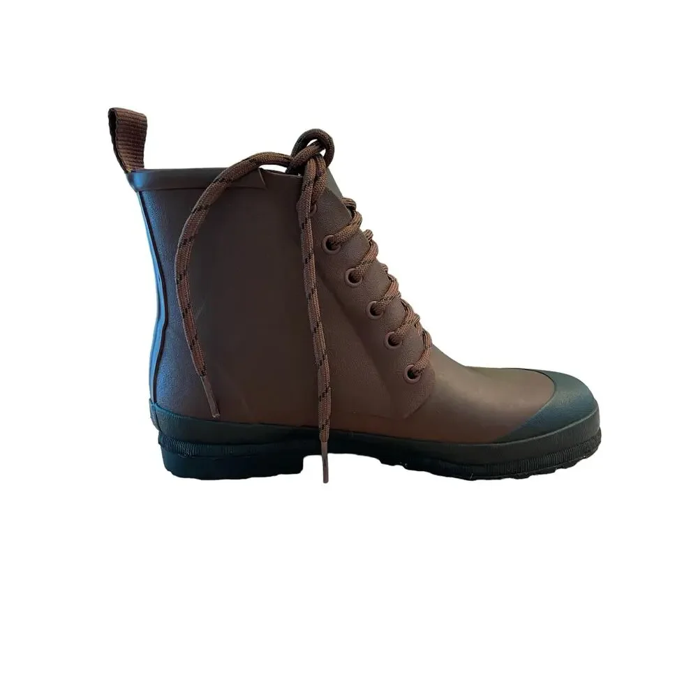 Madewell Lace Up Lugsole Ankle Rain Boots Gorpcore Fall Winter Going Out 6